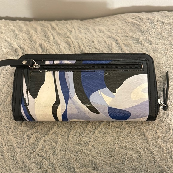 Nine West Black and Blue Swirl Wallet - Picture 2 of 3